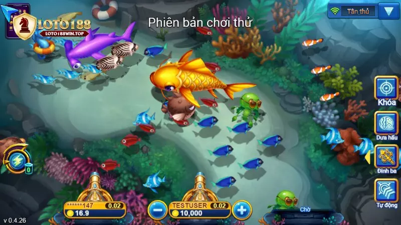 Các loại súng và đạn khi chơi Game trùm cá 3D